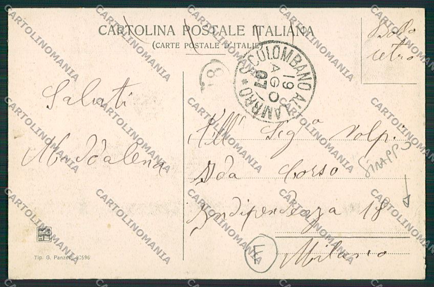 Milano San Colombano al Lambro STRAPPO cartolina QQ8558 – retro