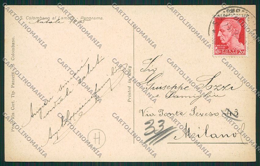 Milano San Colombano al Lambro cartolina QQ8565 – retro