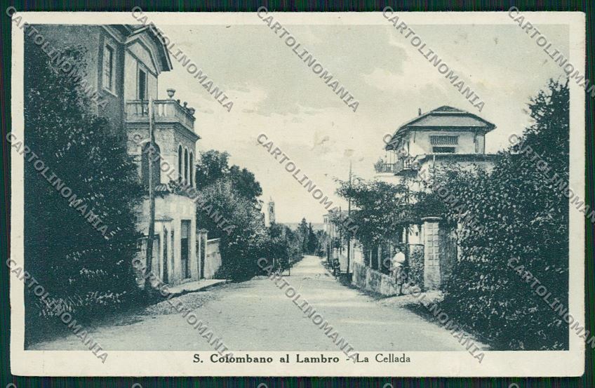 Milano San Colombano al Lambro REINCOLLATA cartolina QQ8566 – fronte