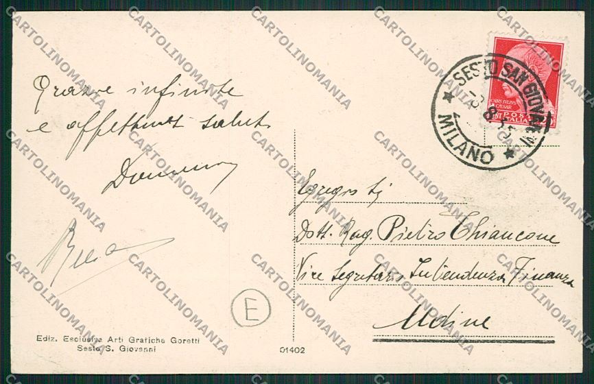 Milano Sesto San Giovanni cartolina QQ8606 – retro