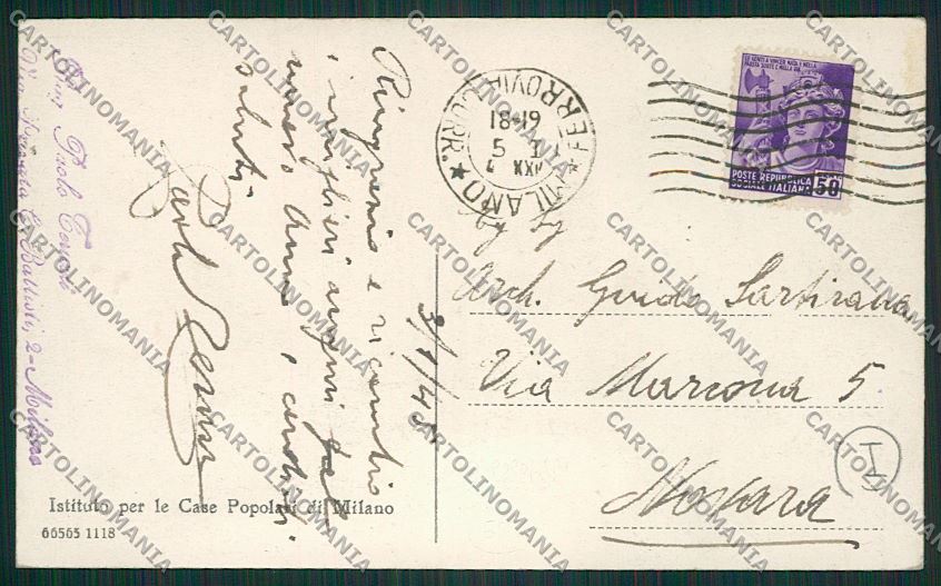 Milano Sesto San Giovanni cartolina QQ8626 – retro