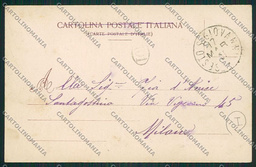 Milano Sesto San Giovanni Società Operaia cartolina QQ8629 – retro