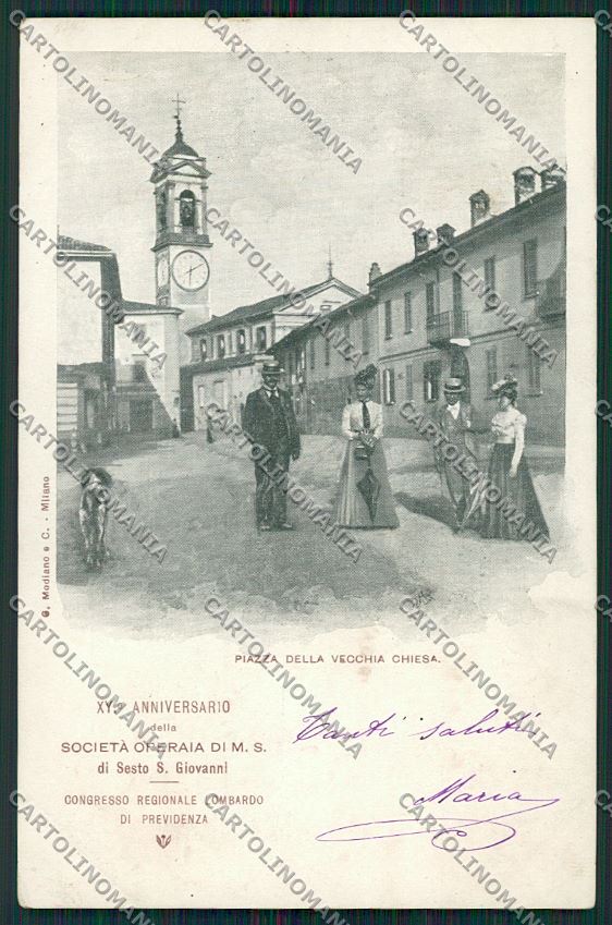 Milano Sesto San Giovanni Società Operaia cartolina QQ8642 – fronte