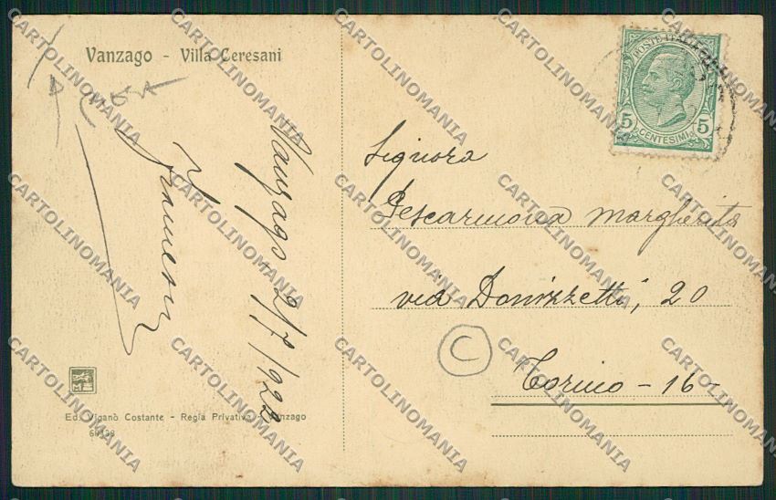 Milano Vanzago PIEGA cartolina QQ8673 – retro