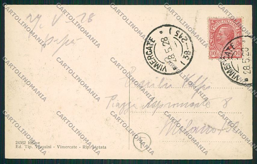 Milano Vimercate Oreno cartolina QQ8721 – retro
