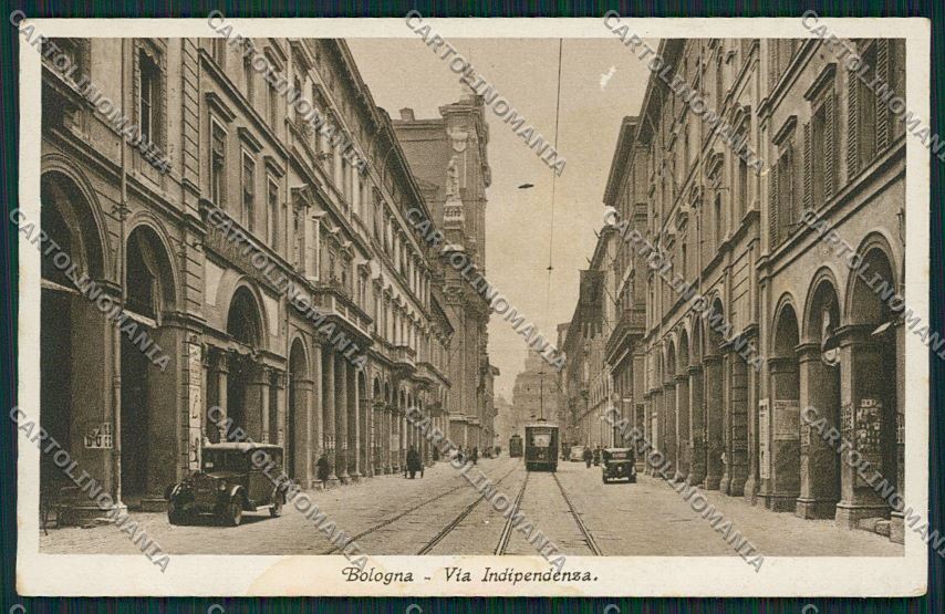 Bologna città via Indipendenza ABRASA cartolina QQ8788 – fronte