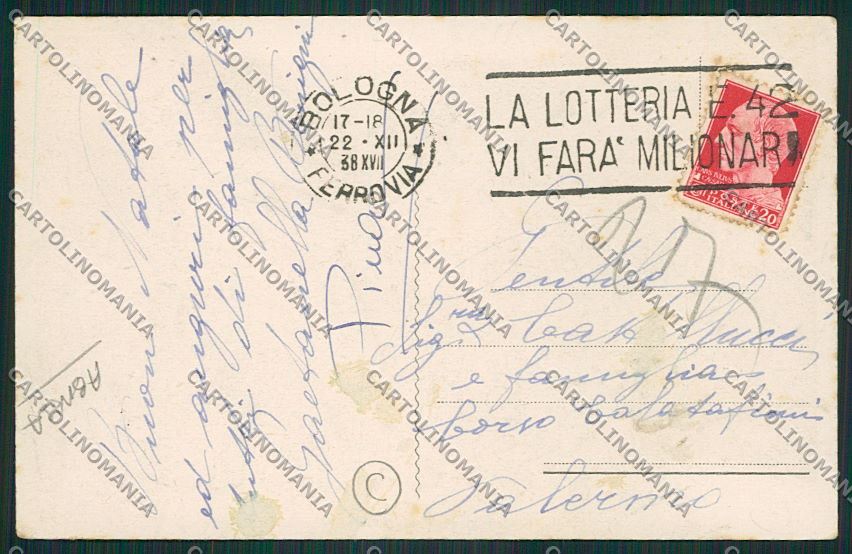 Bologna città via Indipendenza ABRASA cartolina QQ8788 – retro
