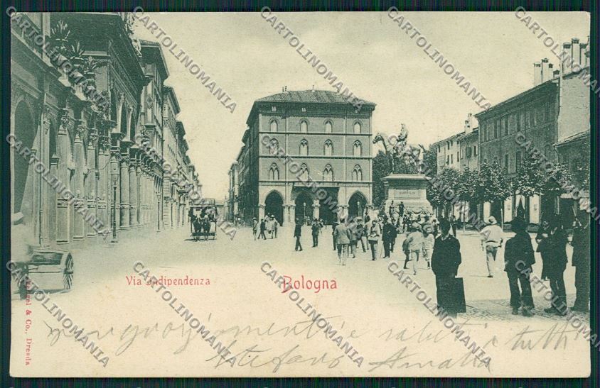 Bologna città via Indipendenza cartolina QQ8792 – fronte