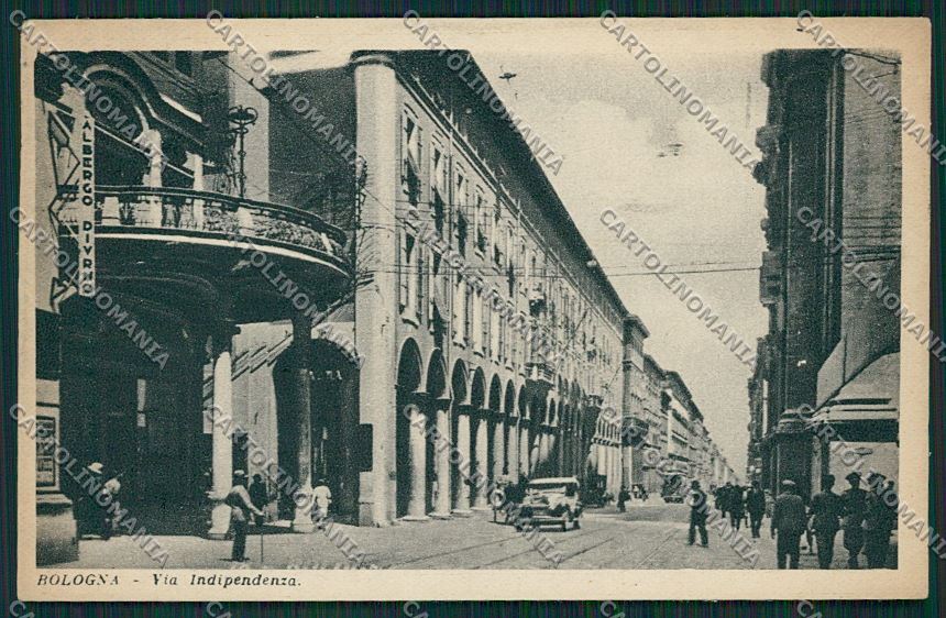 Bologna città via Indipendenza cartolina QQ8798 – fronte
