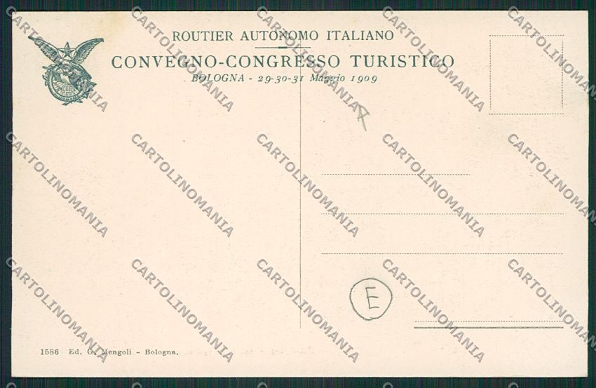 Bologna città via Indipendenza Tram cartolina QQ8808 – retro