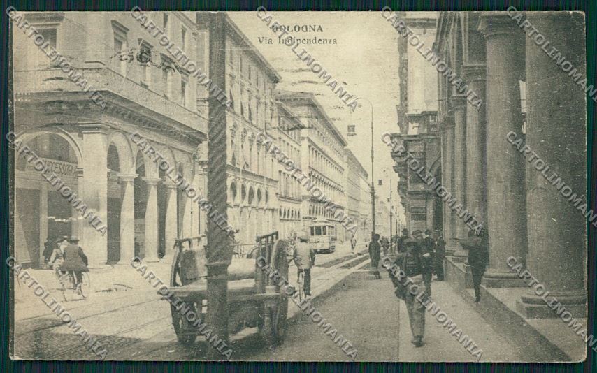 Bologna città via Indipendenza cartolina QQ8814 – fronte