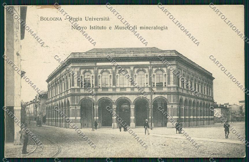 Bologna città via Irnerio Mineralogia PIEGA cartolina QQ8824 – fronte