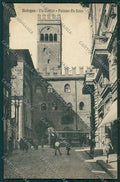 Bologna città via Orefici Tram cartolina QQ8834 – fronte