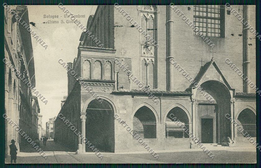 Bologna città via Zamboni cartolina QQ8843 – fronte
