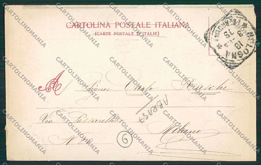 Bologna città via Zamboni ABRASA cartolina QQ8846 – retro