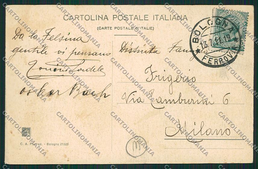 Bologna città Tram cartolina QQ8885 – retro