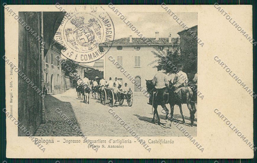 Bologna città militari Artiglieria cartolina QQ8888 – fronte