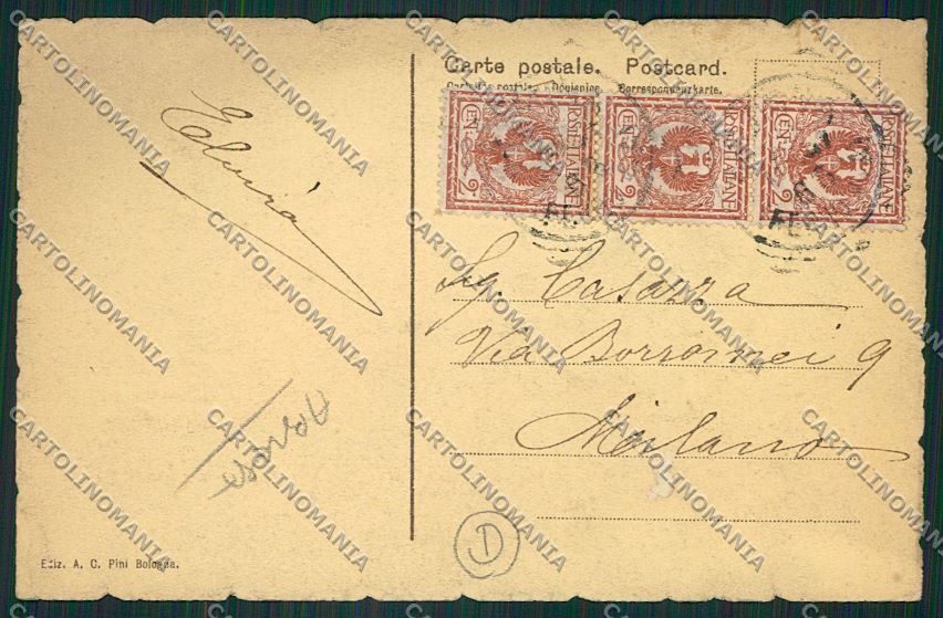 Bologna città San Luca ABRASA cartolina QQ8898 – retro
