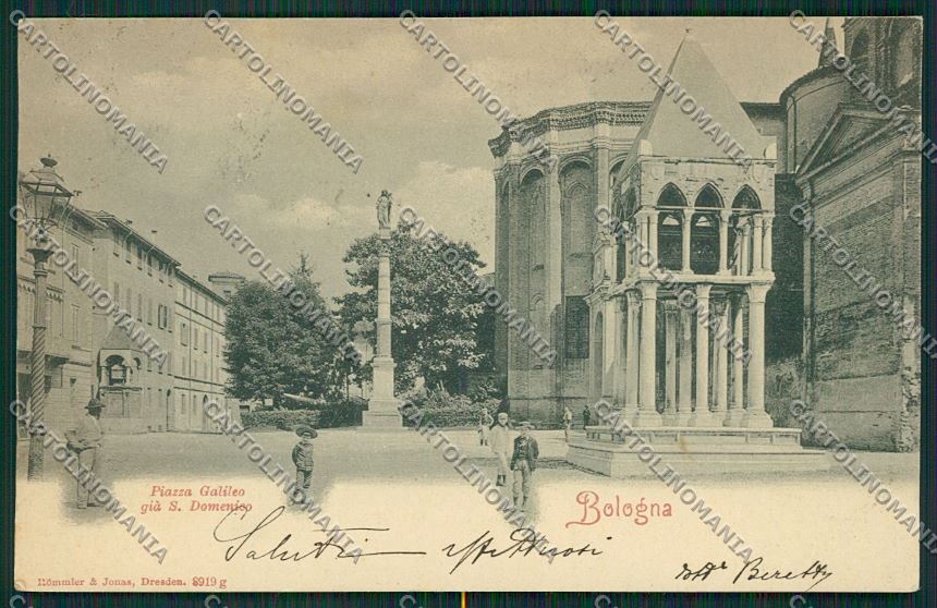 Bologna città Piazza Malpighi cartolina QQ8904 – fronte
