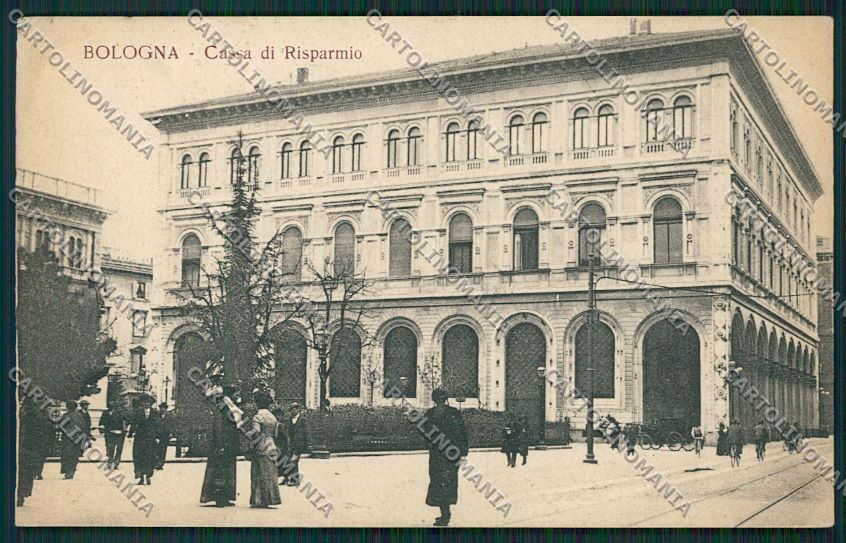 Bologna città Piazza Minghetti PIEGA cartolina QQ8910 – fronte