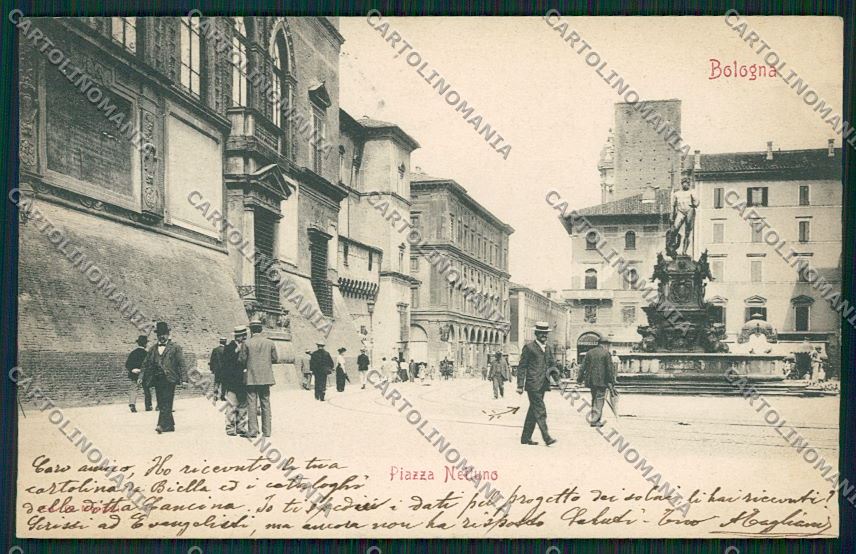 Bologna città Piazza Nettuno cartolina QQ8913 – fronte