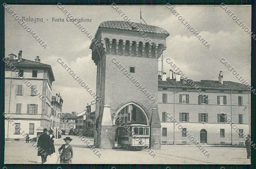 Bologna città Porta Castiglione Tram cartolina QQ8968 – fronte