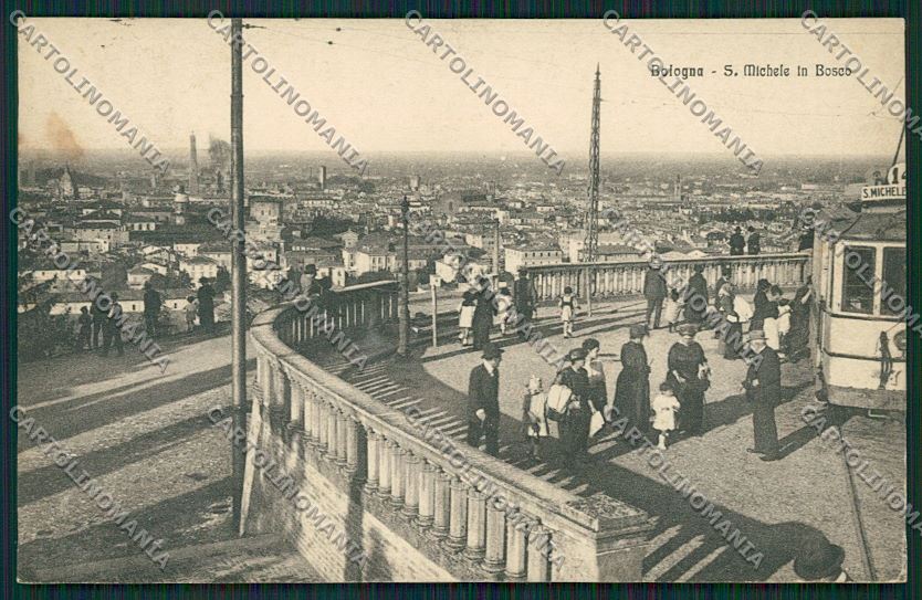 Bologna città San Michele Bosco Tram cartolina QQ9000 – fronte