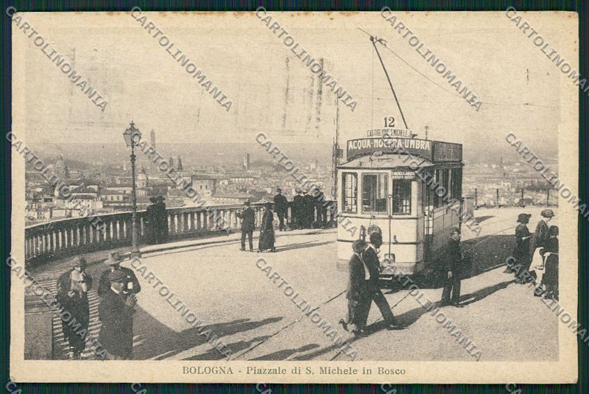 Bologna città San Michele Bosco Tram cartolina QQ9001 – fronte