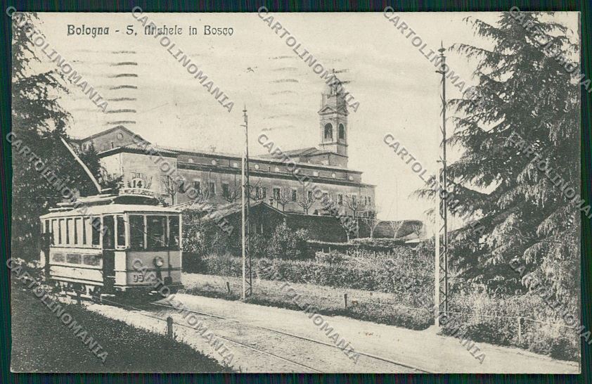Bologna città San Michele Bosco Tram cartolina QQ9003 – fronte