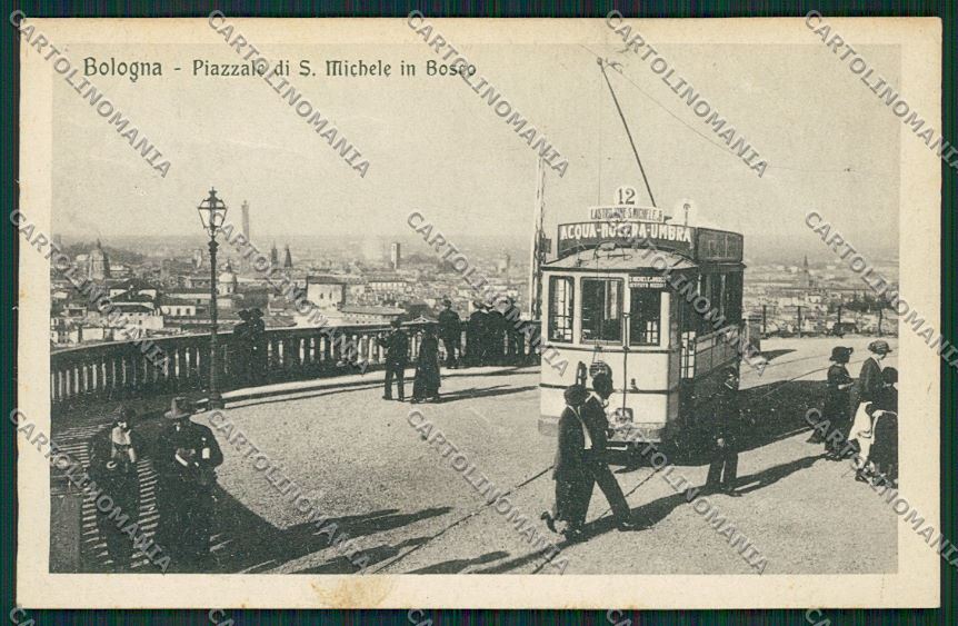 Bologna città San Michele Bosco Tram cartolina QQ9004 – fronte