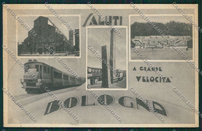 Bologna città Saluti a grande velocità Treno cartolina QQ9017 – fronte