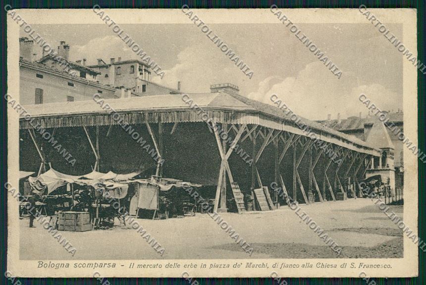 Bologna città mercato cartolina QQ9080 – fronte