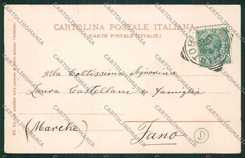 Bologna città Carducci cartolina QQ9087 – retro