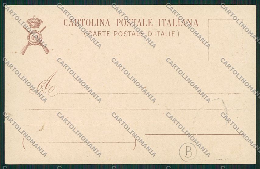 Bologna Militari Fanteria cartolina QQ9127 – retro