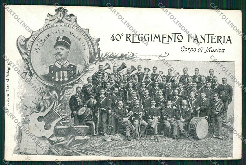 Bologna Militari Fanteria banda musicale cartolina QQ9128 – fronte