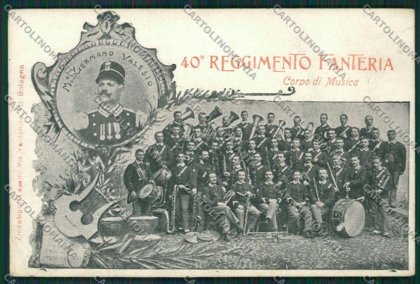 Bologna Militari Fanteria banda musicale cartolina QQ9129 – fronte