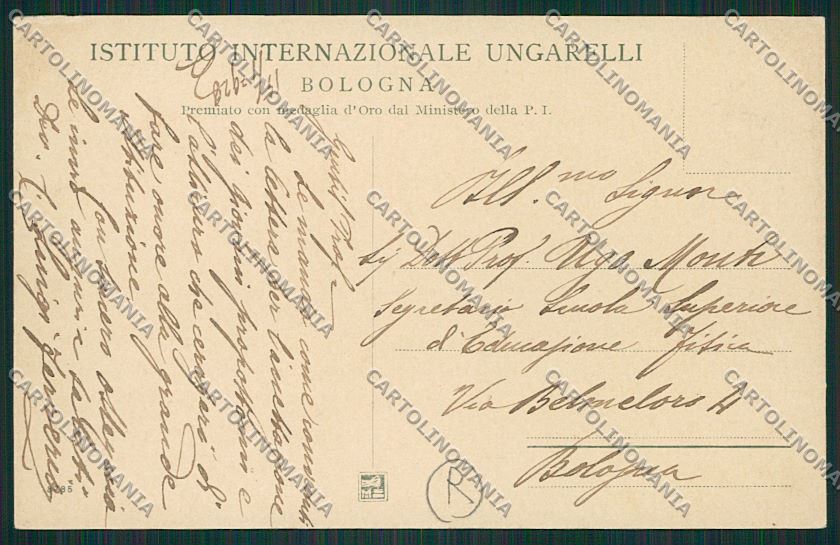 Bologna città Militari cartolina QQ9183 – retro