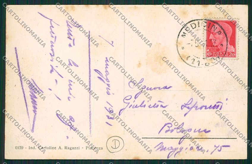 Bologna Medicina cartolina QQ9223 – retro