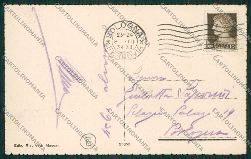 Bologna Medicina Fascismo cartolina QQ9225 – retro