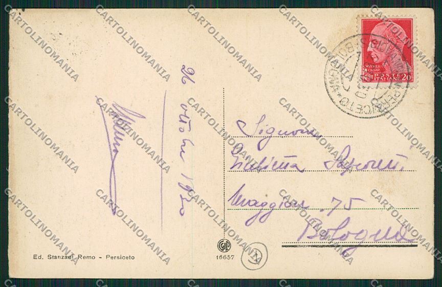Bologna Persiceto cartolina QQ9243 – retro