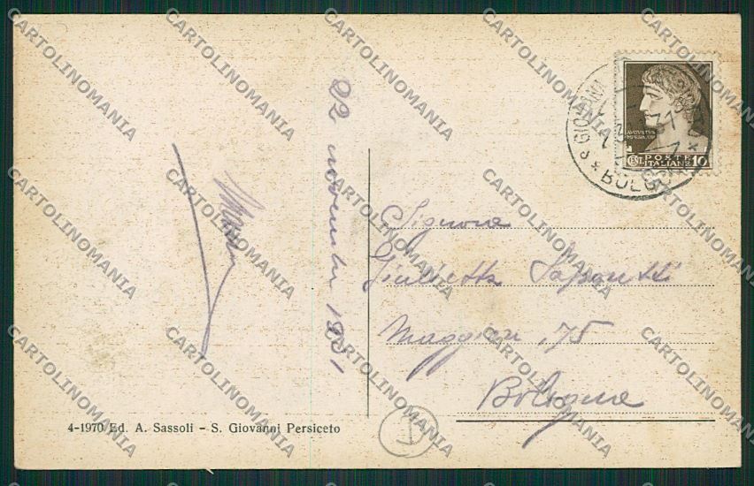 Bologna Persiceto San Giovanni cartolina QQ9251 – retro