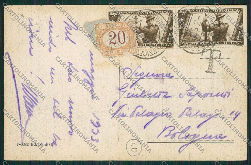 Bologna Persiceto San Giovanni cartolina QQ9273 – retro