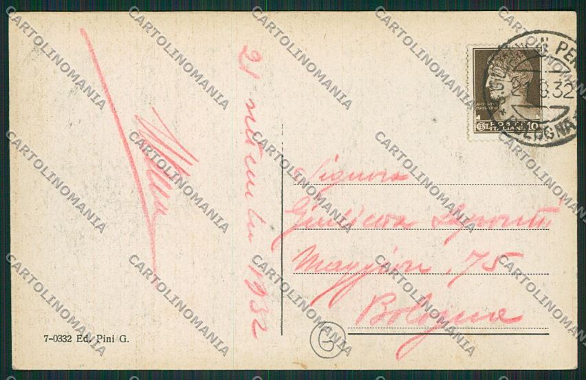 Bologna Persiceto cartolina QQ9280 – retro