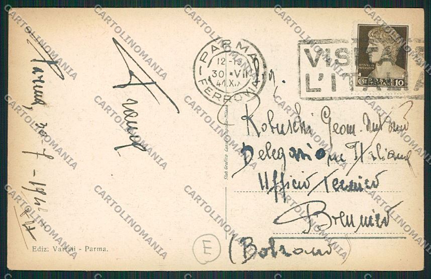 Parma città Saluti da cartolina QQ9374 – retro