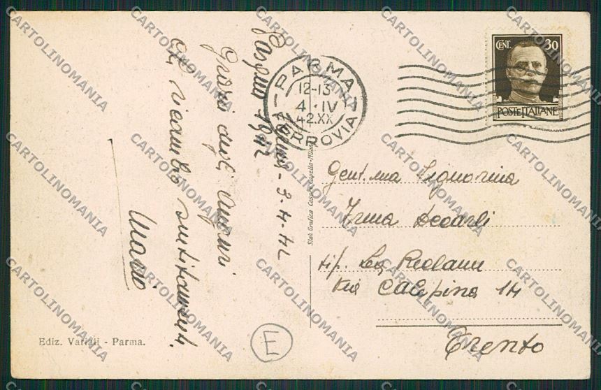 Parma città cartolina QQ9376 – retro