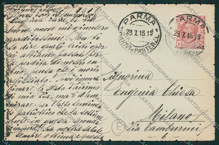 Parma città cartolina QQ9381 – retro