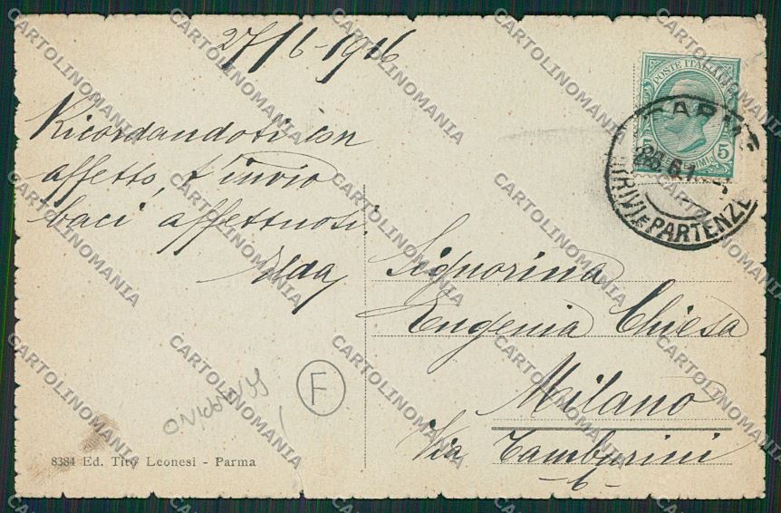 Parma città Tram STRAPPINO cartolina QQ9399 – retro