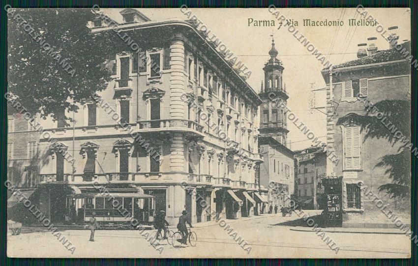 Parma città Tram PIEGHE cartolina QQ9414 – fronte