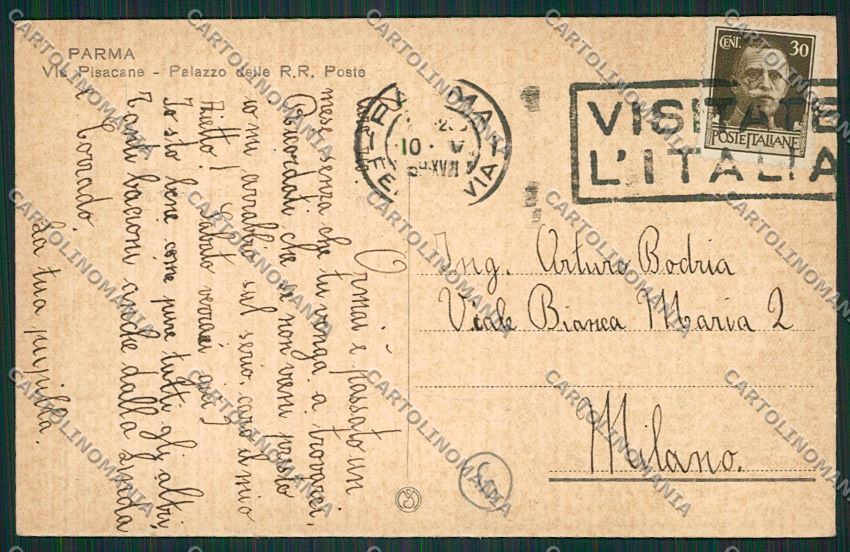Parma città cartolina QQ9415 – retro