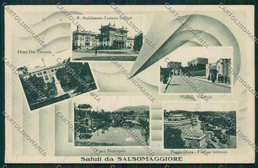 Parma Salsomaggiore Saluti da PIEGATA cartolina QQ9451 – fronte